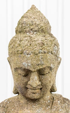 South East Asian Cast Stone Statue of Buddha