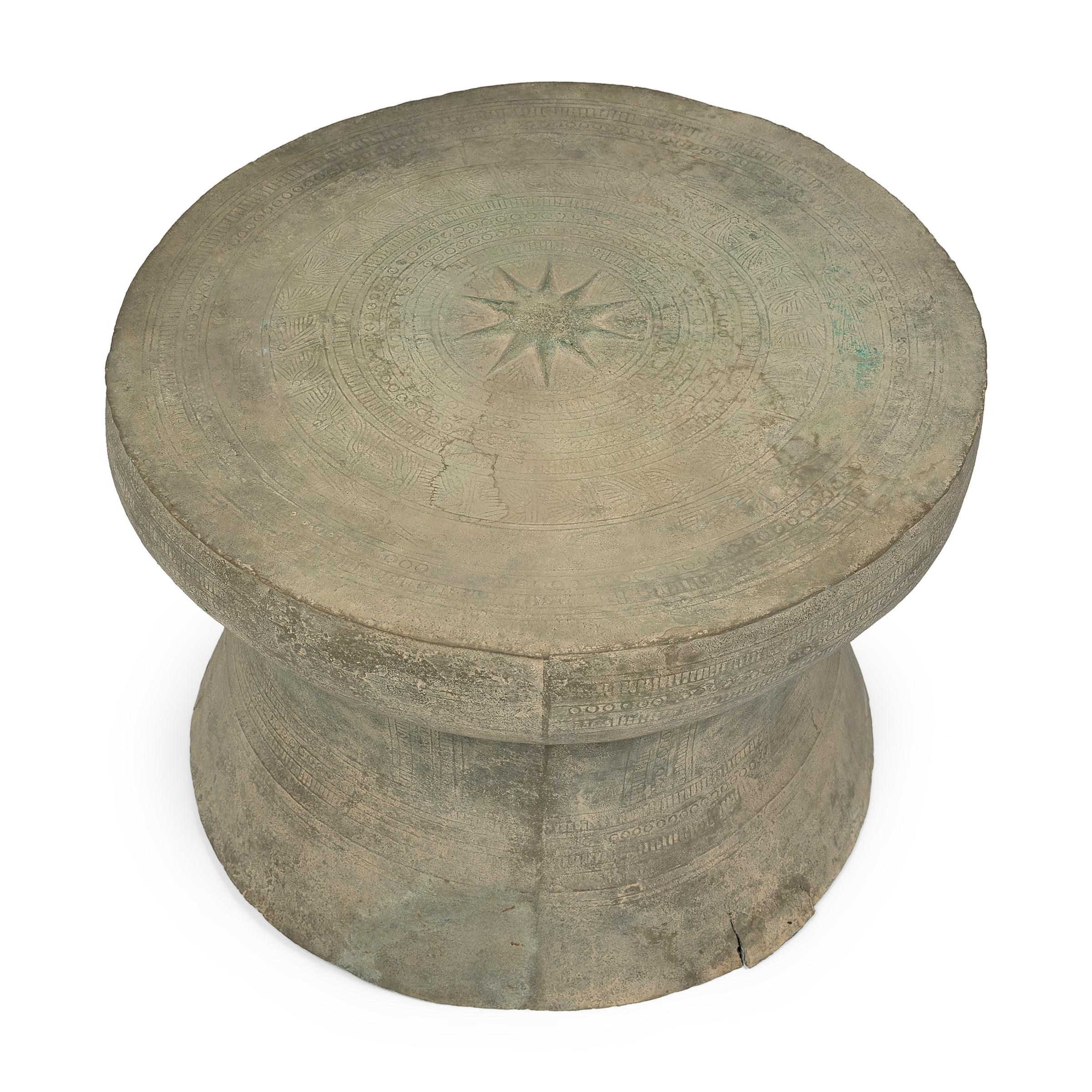 18th Century and Earlier Southeast Asian Dong Son Bronze Ritual Drum, c. 200 BC
