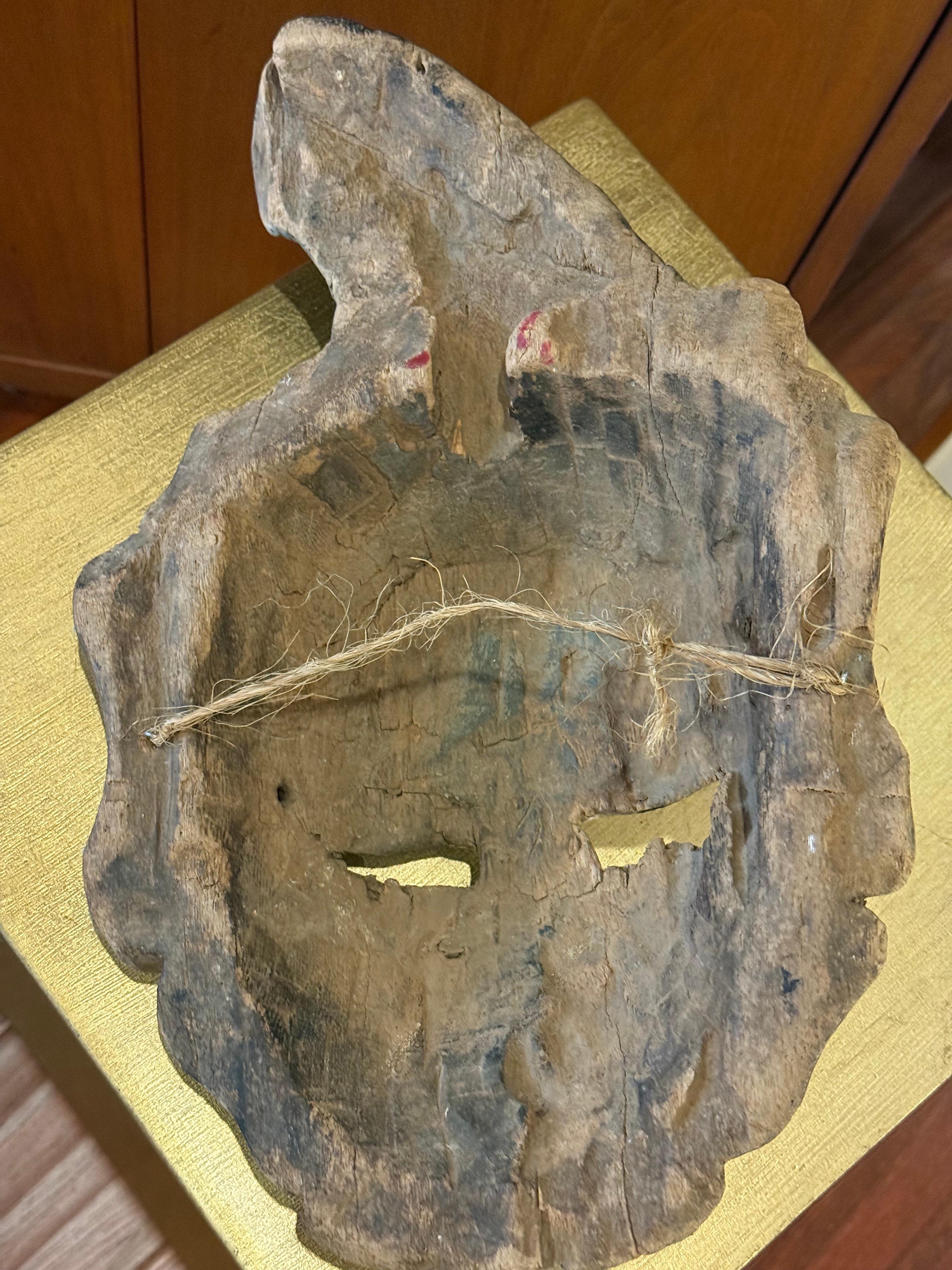 20th Century Southeast Asian Folk Art Wooden Mask For Sale