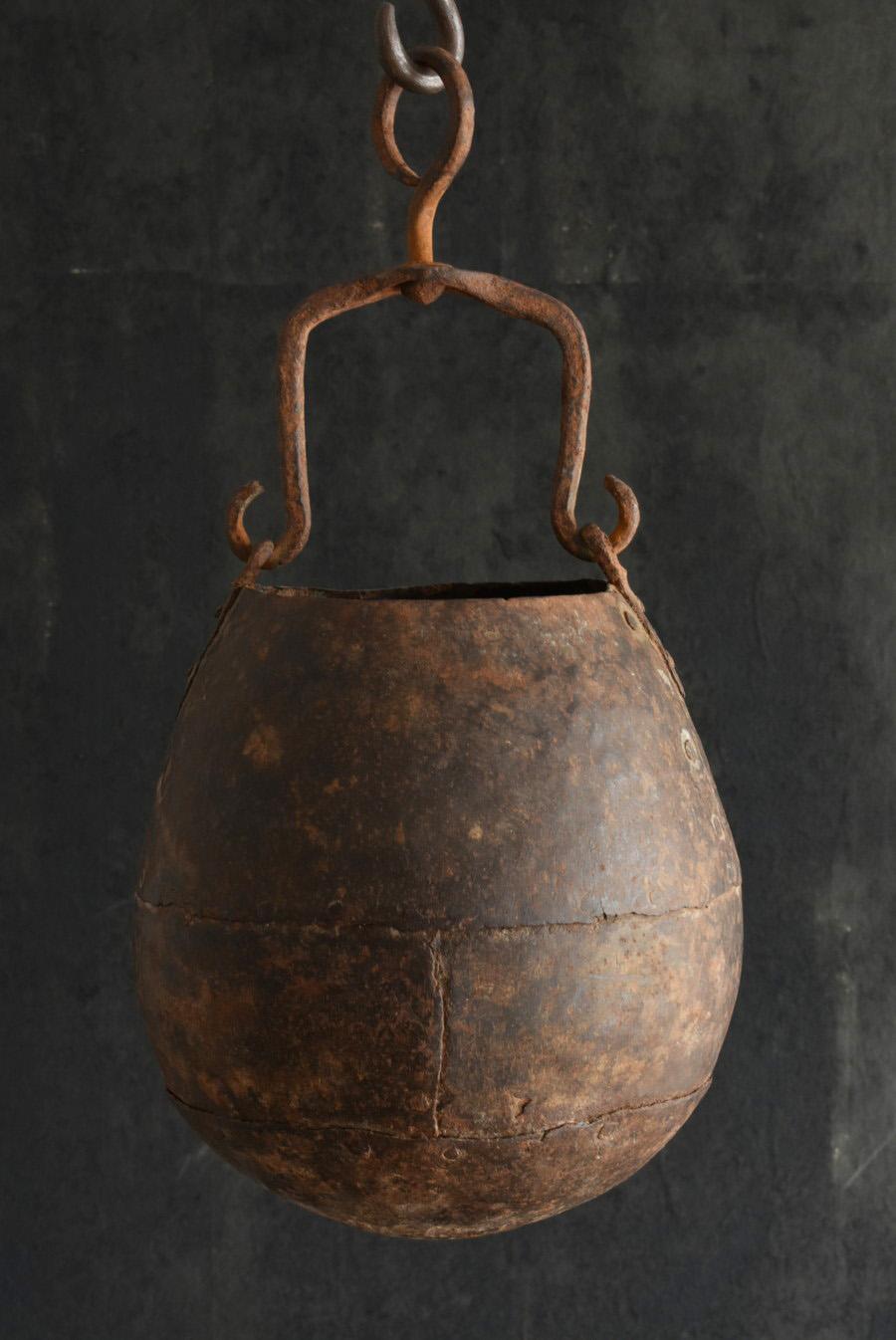 Southeast Asian Iron Antique Hanging Flower Vase/Ceiling Hanging Object 6