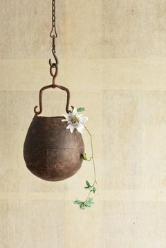 Southeast Asian Iron Antique Hanging Flower Vase/Ceiling Hanging Object