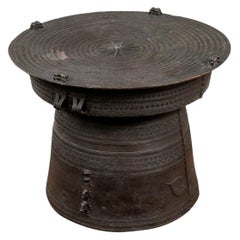 Southeast Asian Patinated Bronze Rain Drum