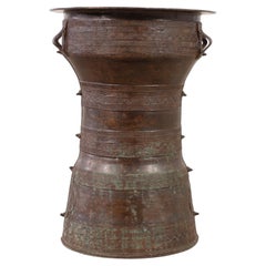 Southeast Asian Patinated Bronze Rain Drum or Drinks Table