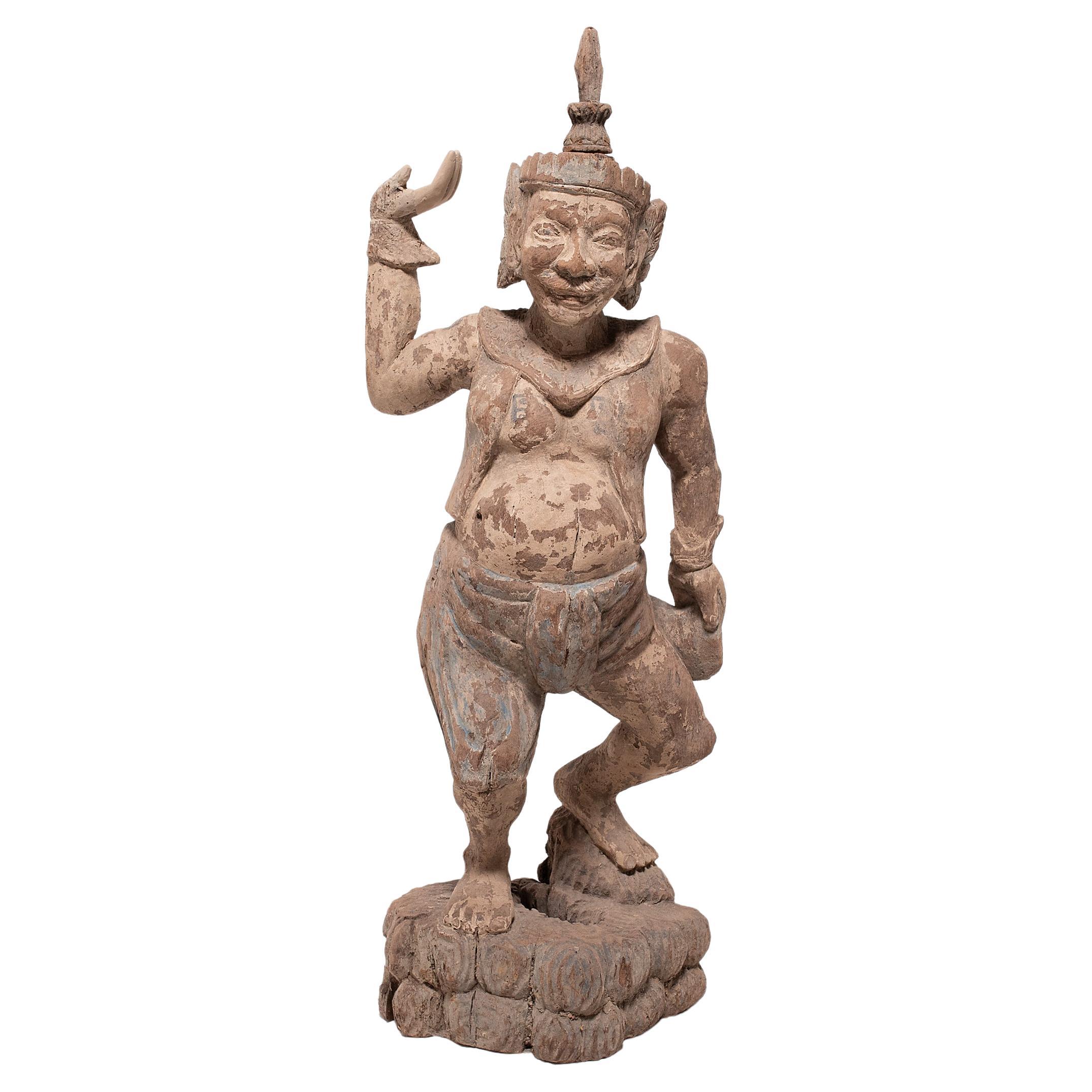 Southeast Asian Polychrome Figure, c. 1850