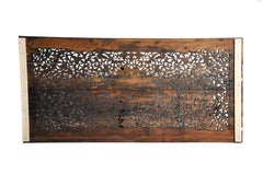 Southeast Asian Rectangular Carved Flower Panel