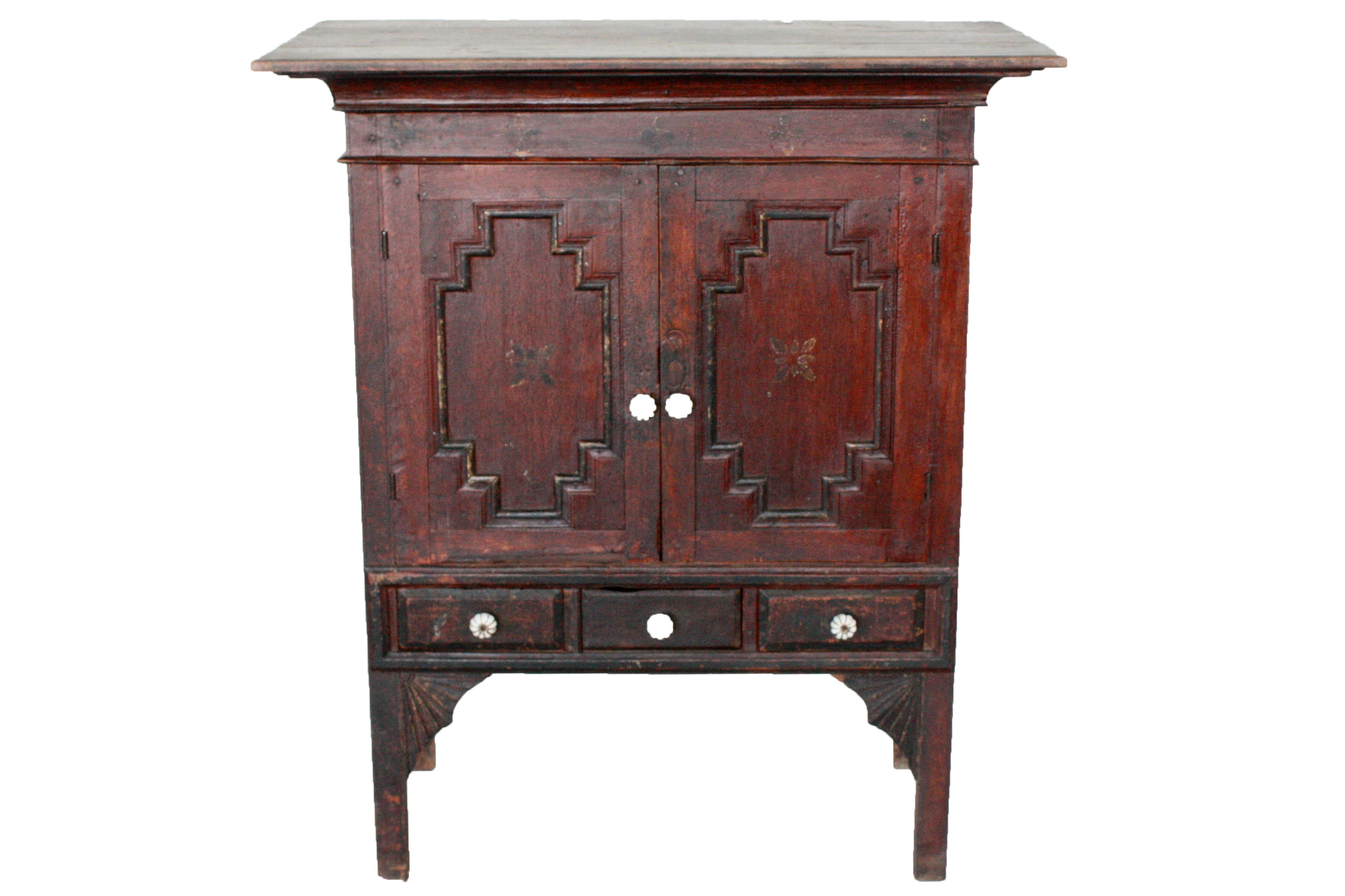 Burmese Southeast Asian Side Chest with Three Drawers