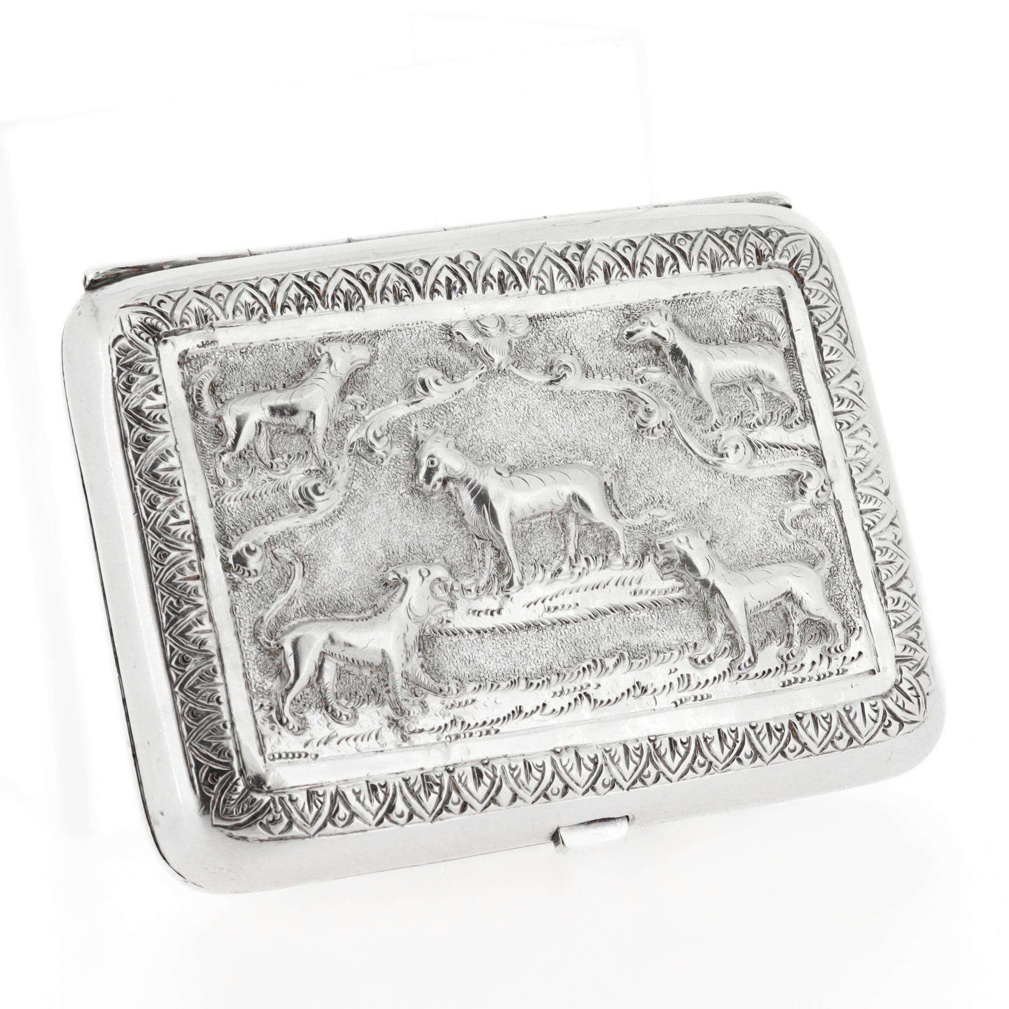 Südostasiatische Silber-Dresserbox oder Zigarettenetui für Damen oder Herren im Angebot