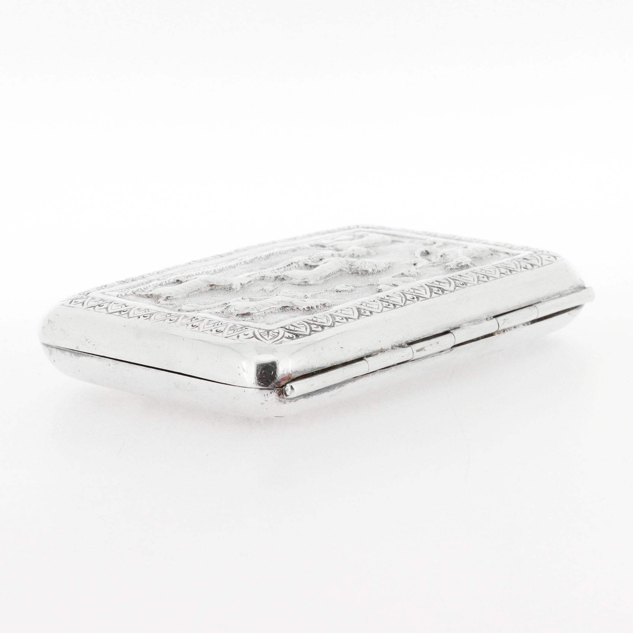 Südostasiatische Silber-Dresserbox oder Zigarettenetui im Angebot 2