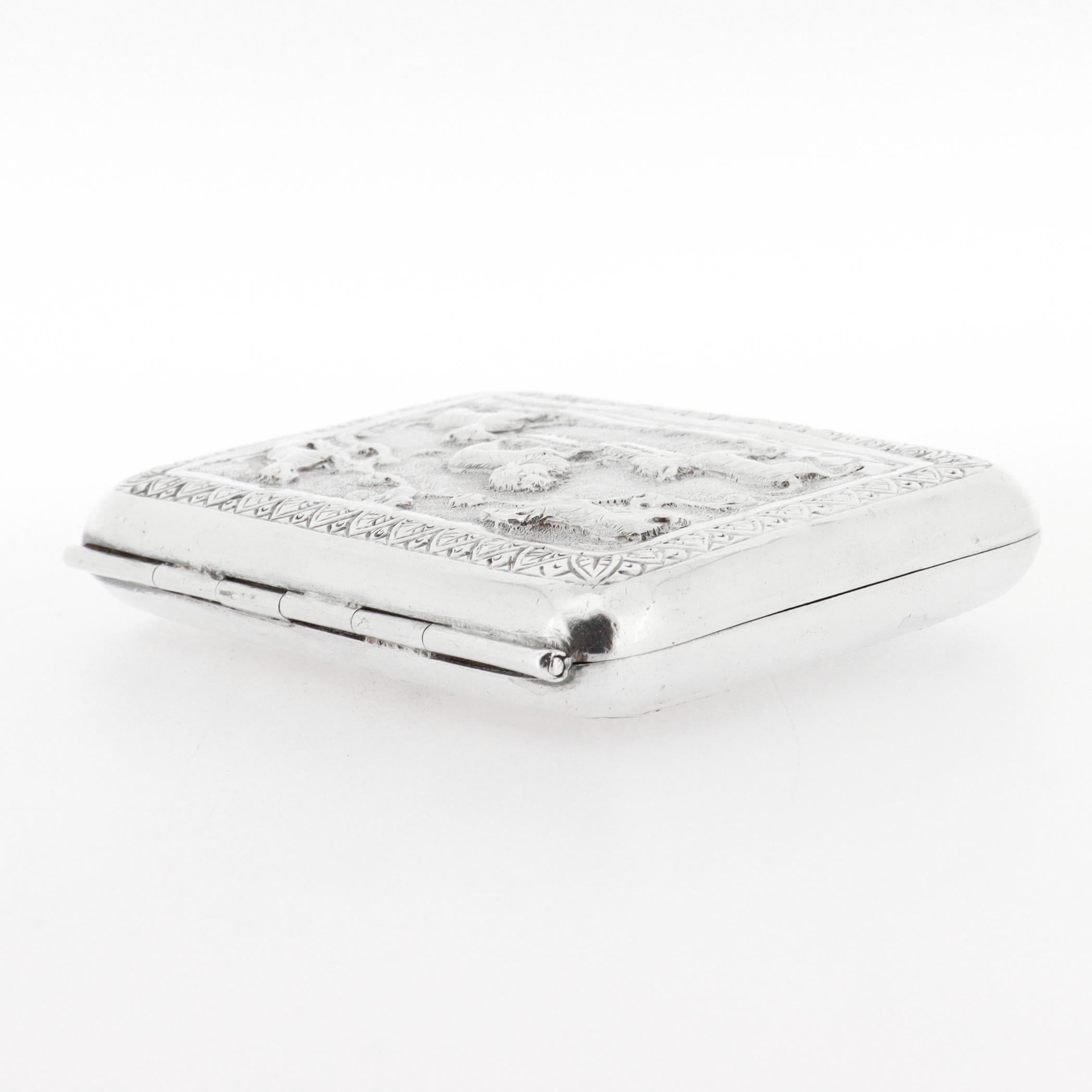 Südostasiatische Silber-Dresserbox oder Zigarettenetui im Angebot 3