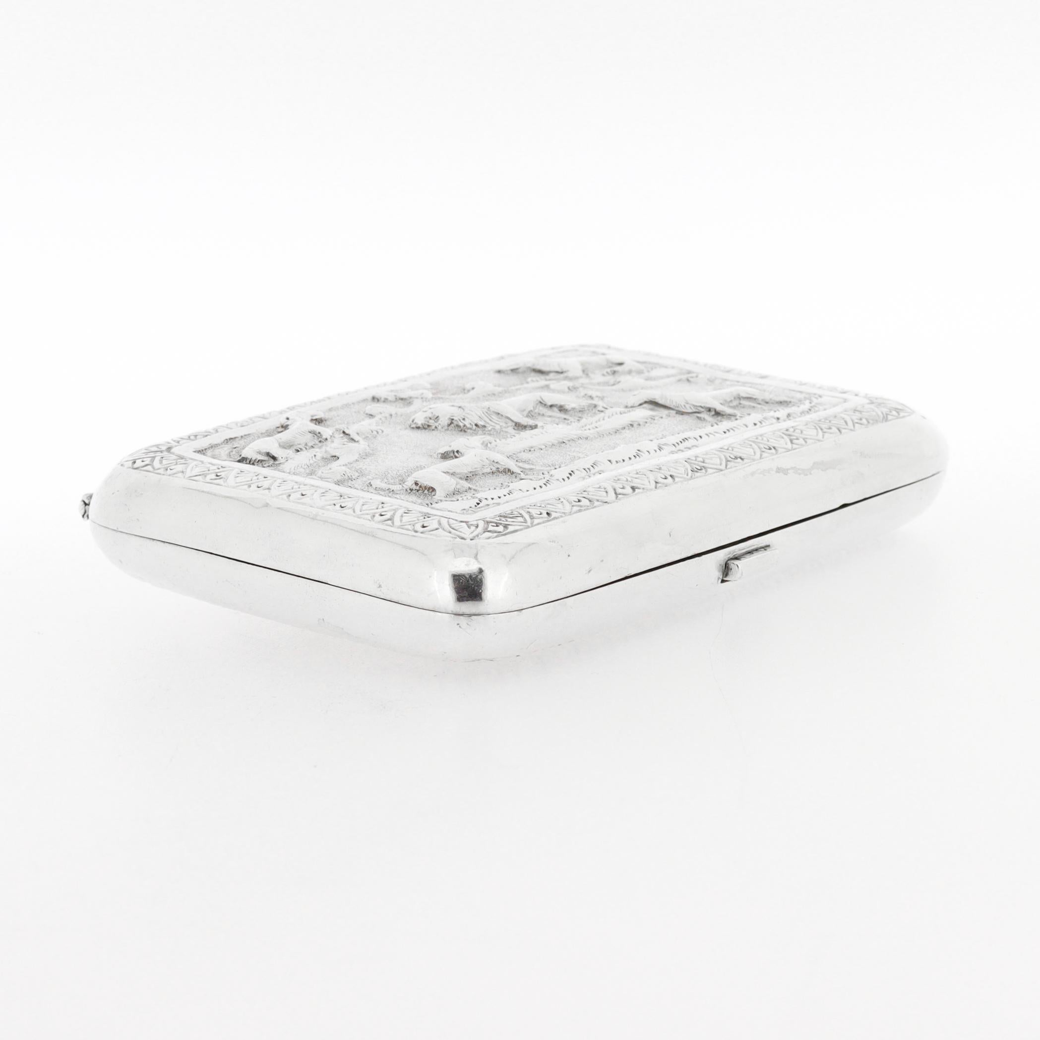 Südostasiatische Silber-Dresserbox oder Zigarettenetui im Angebot 4