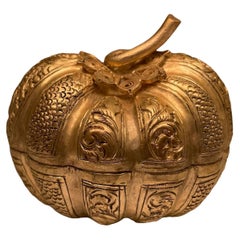 Südostasiatische Silber-Repousse-Pumpkin-Schachtel in Pumpkinform