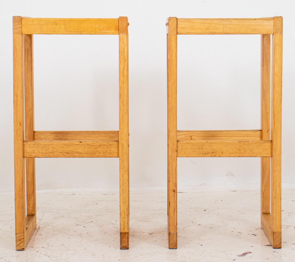 Pair of teakwood southeastern Asian side tables or pedestals. 

Dealer: S138XX