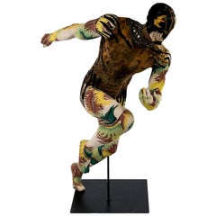 Southern Beasts Running Man Art Tapestry Mannequin by Mary Lou Marks