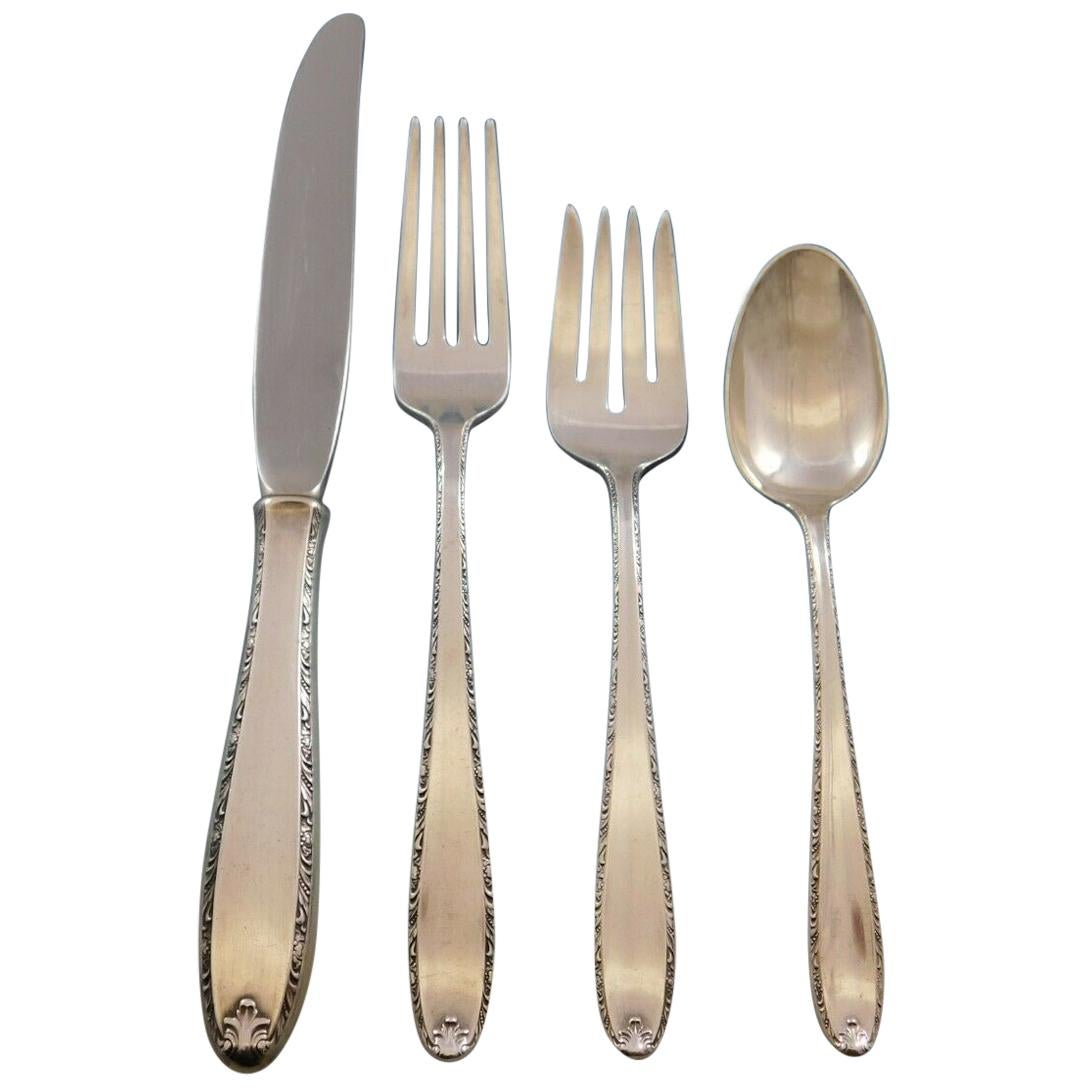 Southern Charm by Alvin Sterling Silver Flatware Set for 12 Service 48 pieces  For Sale