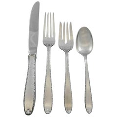 Used Southern Charm by Alvin Sterling Silver Flatware Set for 8 Service 32 Pcs