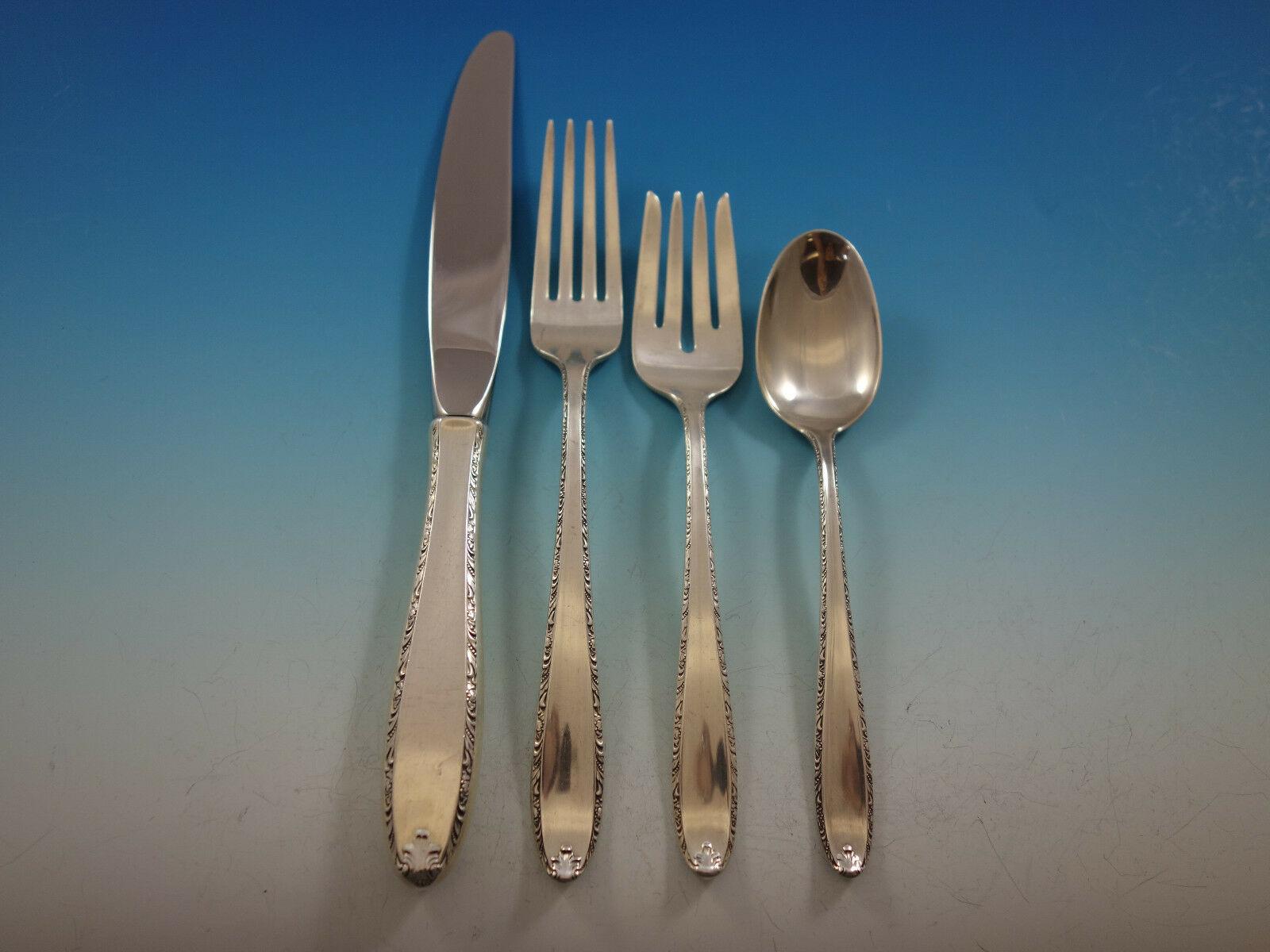 Southern Charm by Alvin Sterling Silver Flatware Set for 8 Service 40 Pieces In Excellent Condition For Sale In Big Bend, WI
