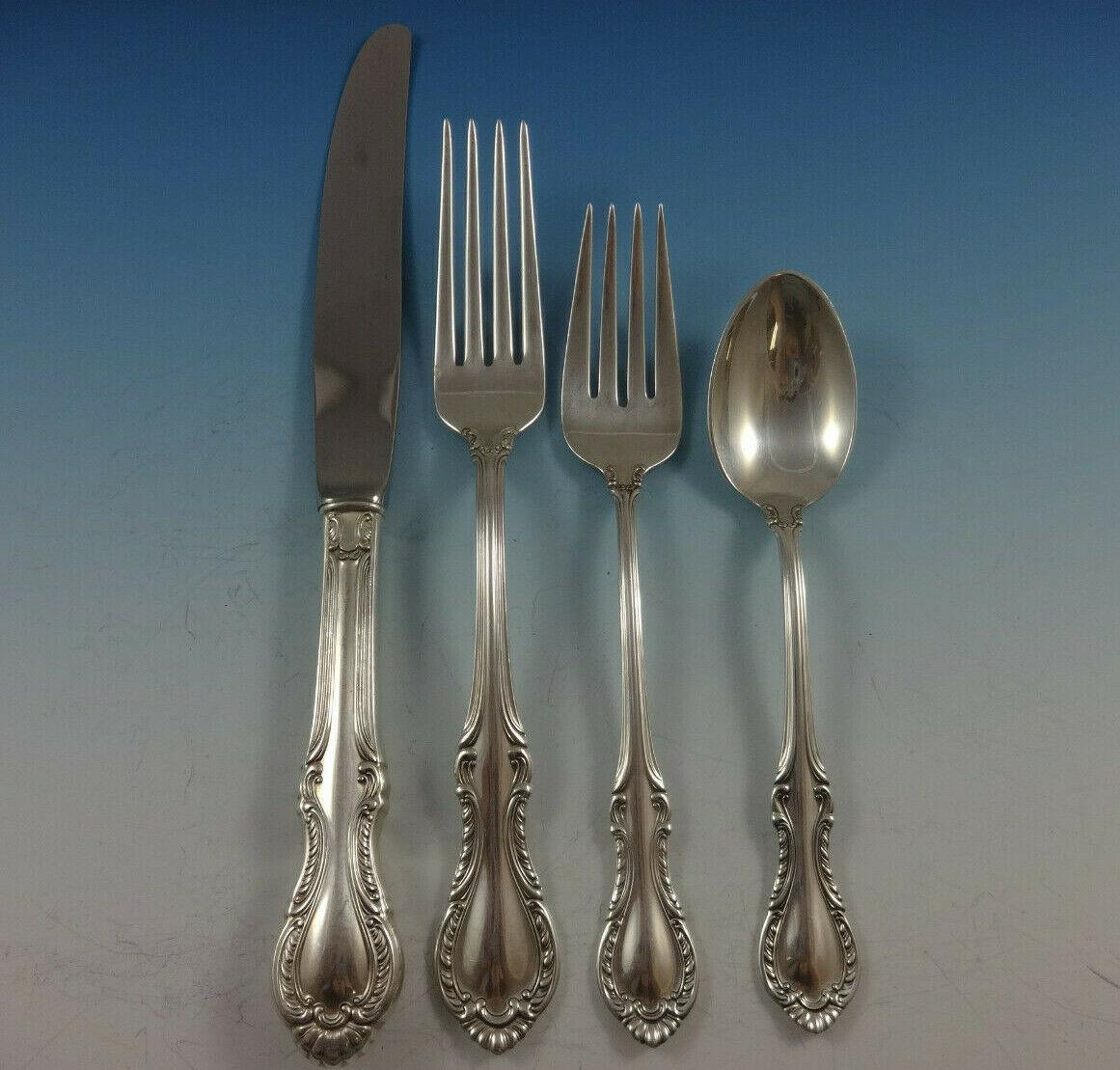Service de couverts en argent sterling 12 Set de 94 pièces Southern Colonial par International Excellent état - En vente à Big Bend, WI