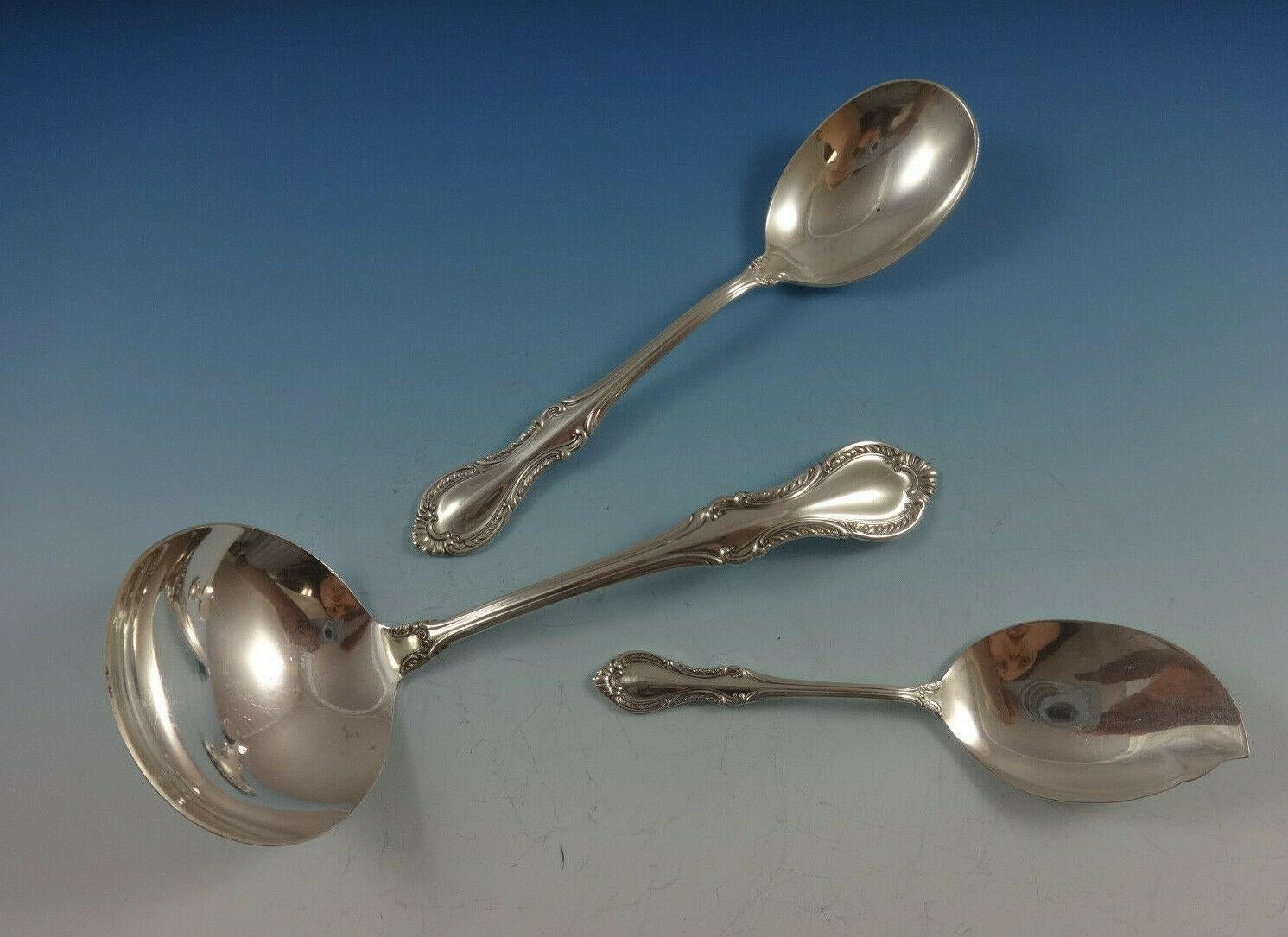 Service de couverts en argent sterling 12 Set de 94 pièces Southern Colonial par International en vente 3