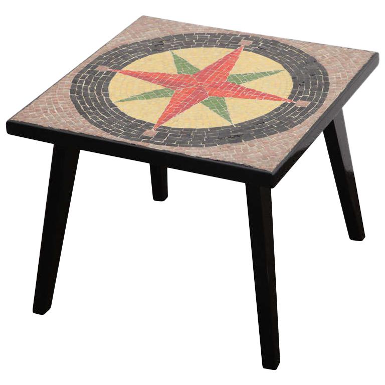 Southern Cross 50's Mosaic Low Accent Table For Sale