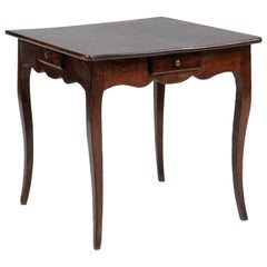 Southern French Louis XV Style 1820s Square Oak Side Table with Three Drawers