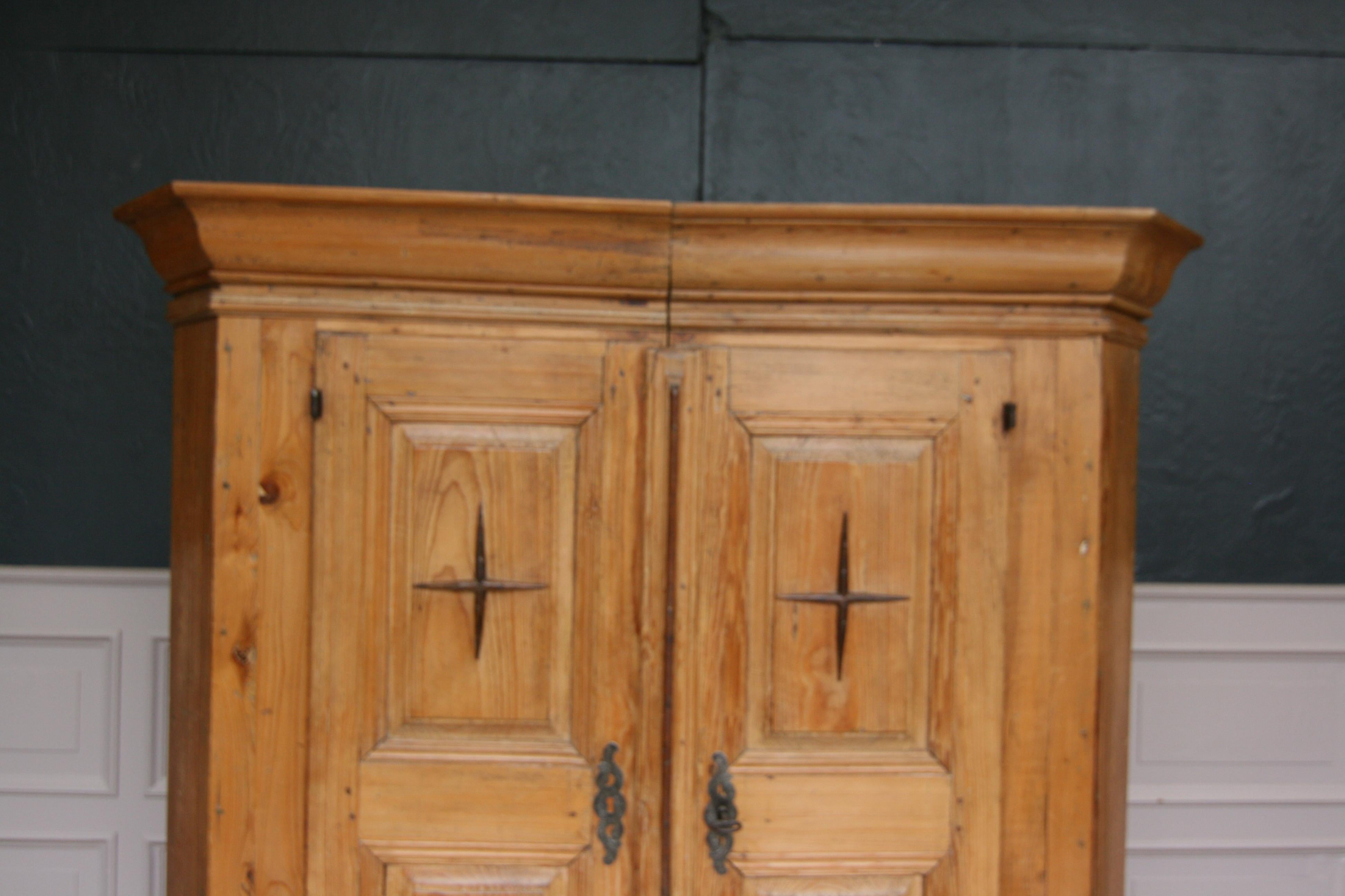 Southern German Pine Baroque Cabinet Armoire 11