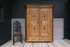Southern German Pine Baroque Cabinet Armoire