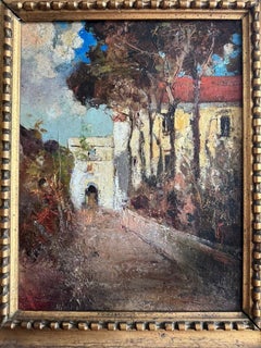 Southern Italian view of a town, Attrib. to Salvatore Balsamo, 19th/20th Cent.