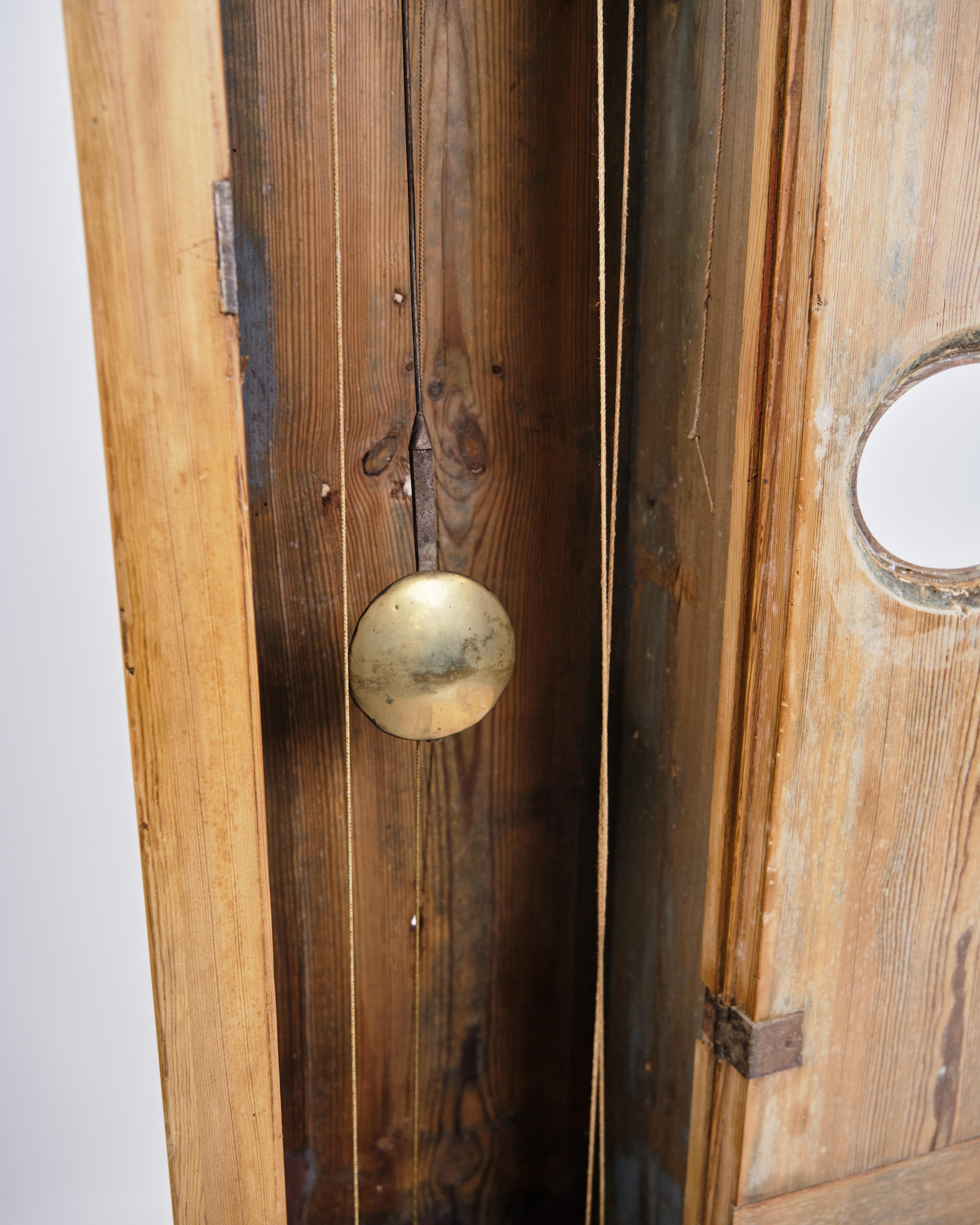 Southern Jutland Grandfather Clock In Light Pine Wood From 1780s For Sale 1