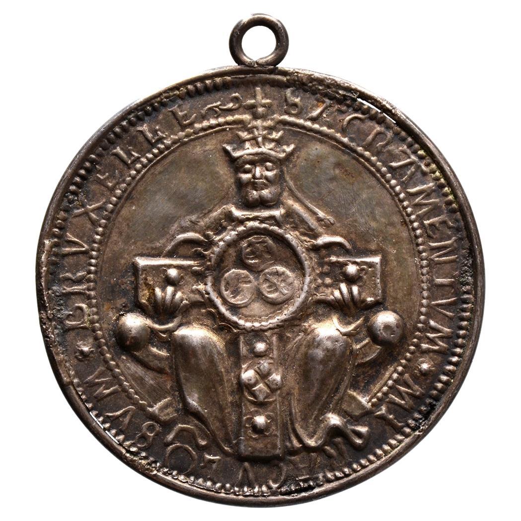Sud des Pays-Bas. Médaille du Saint Sacrament du Miracle de Bruxelles en vente