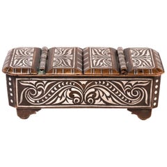 Southern Philippine 'Mindanao' Brass with Silver Inlay Betel Box