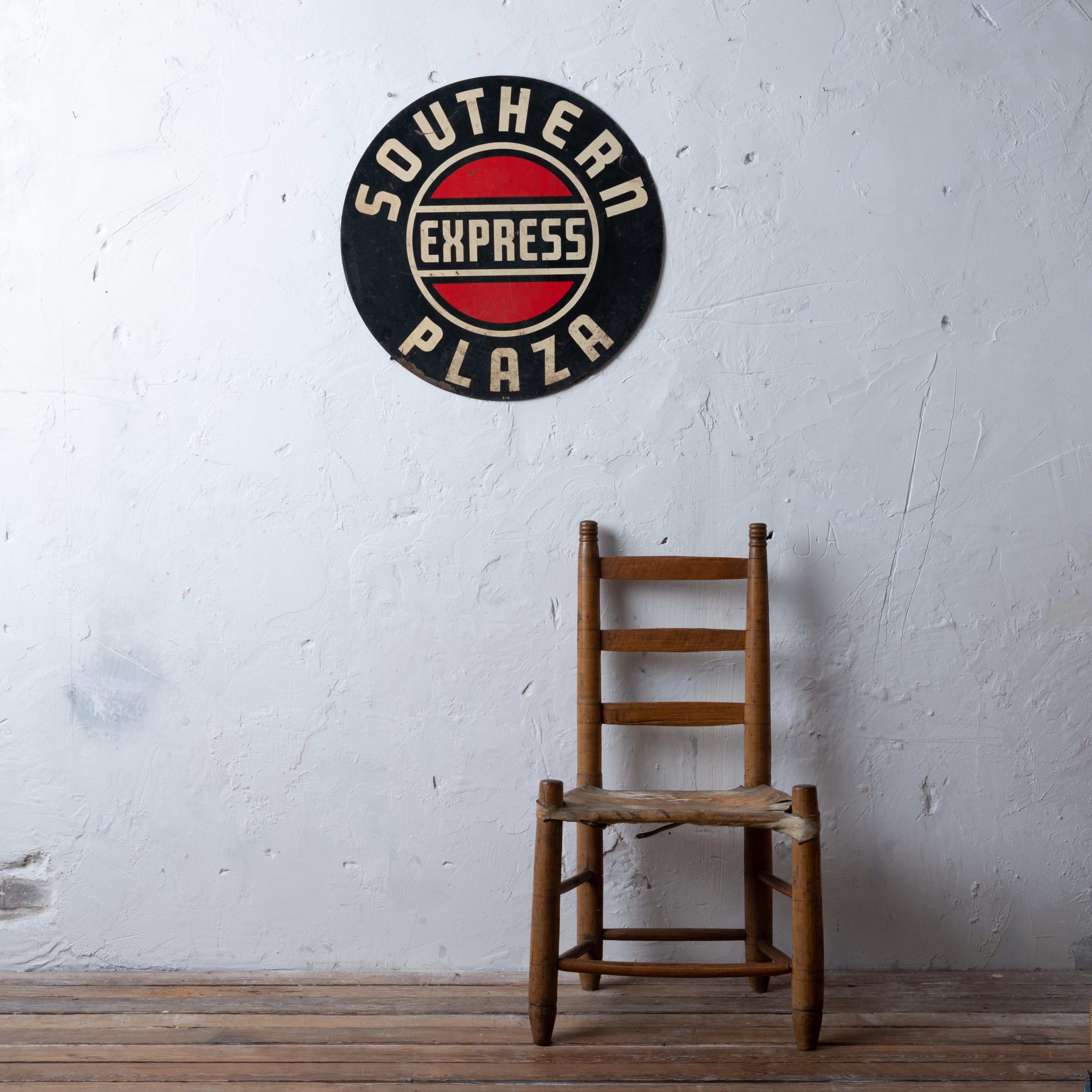 Eisenbahnschild Southern Plaza Express, 1950er Jahre (Industriell) im Angebot