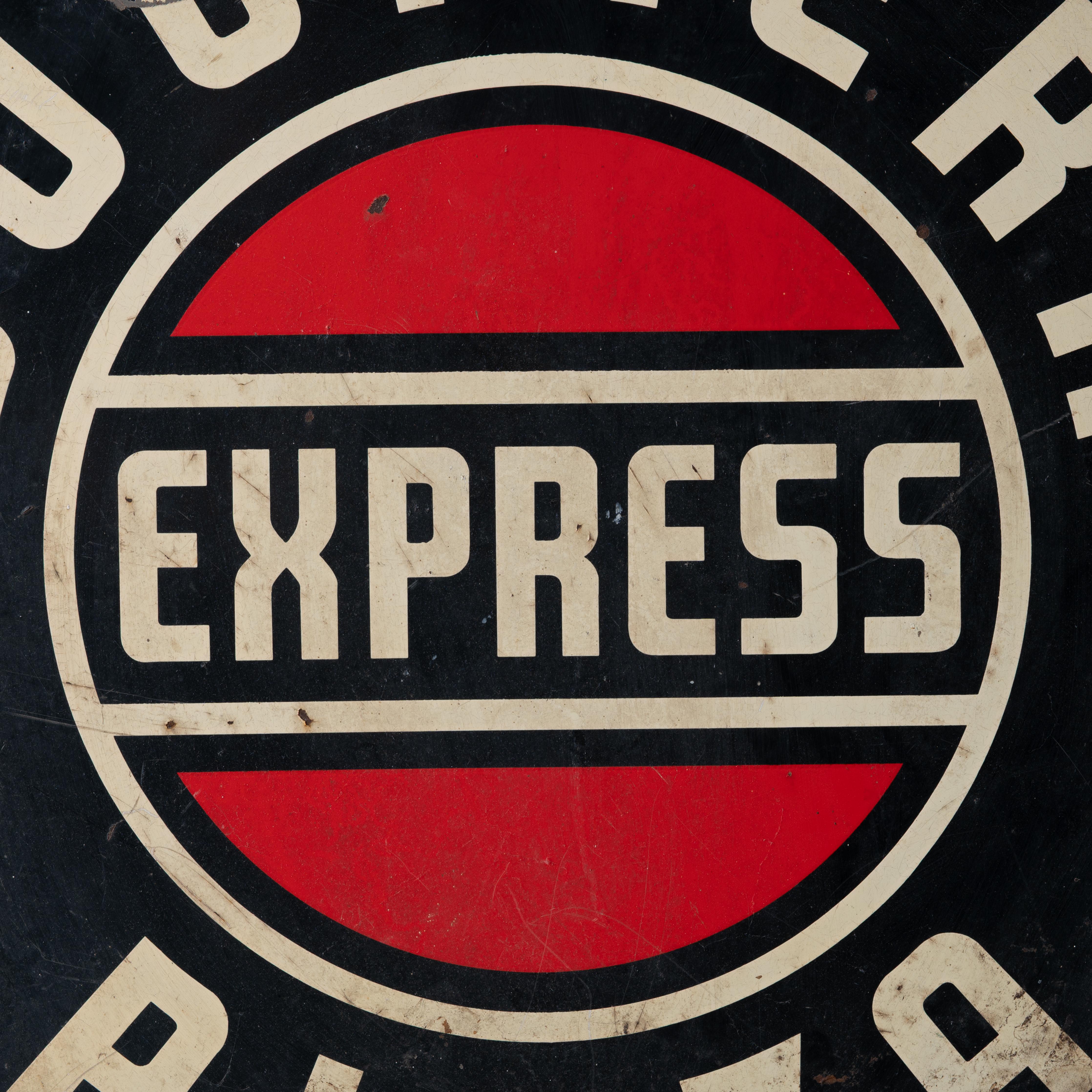 Eisenbahnschild Southern Plaza Express, 1950er Jahre im Zustand „Gut“ im Angebot in Savannah, GA