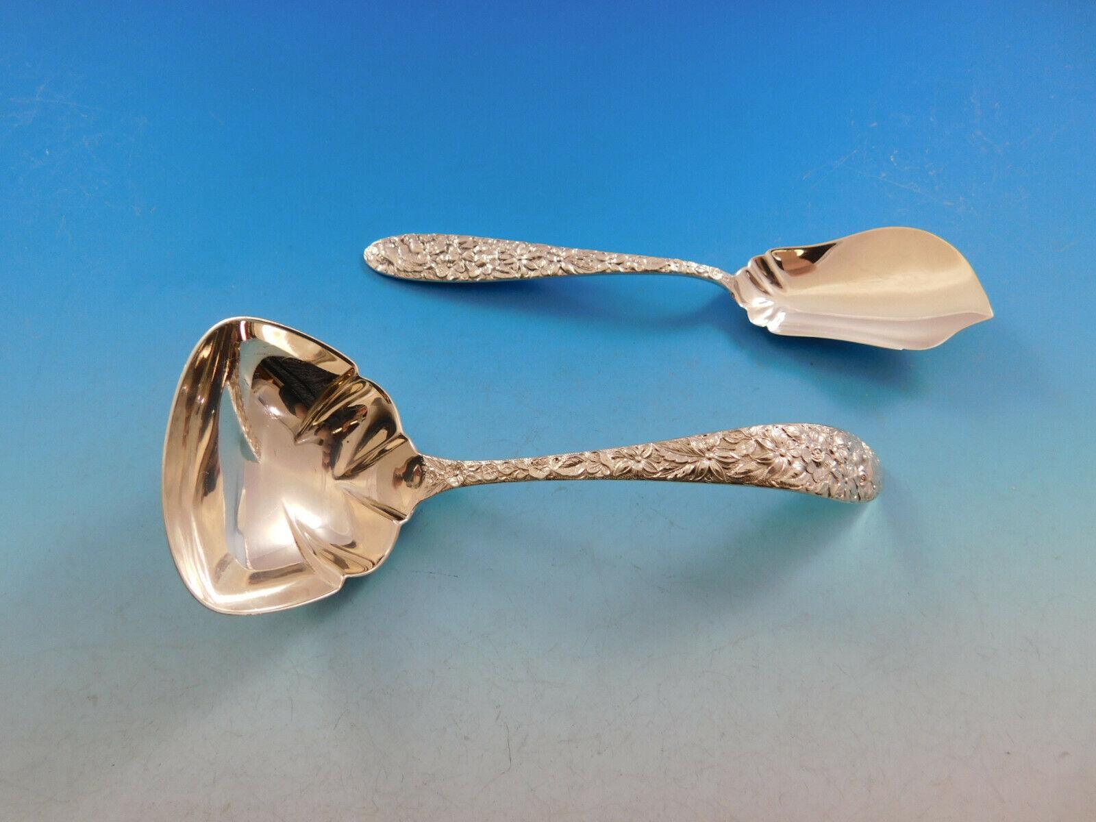 Argento 925 Southern Rose by Manchester Set di posate in argento sterling per 12 persone 57 pezzi in vendita