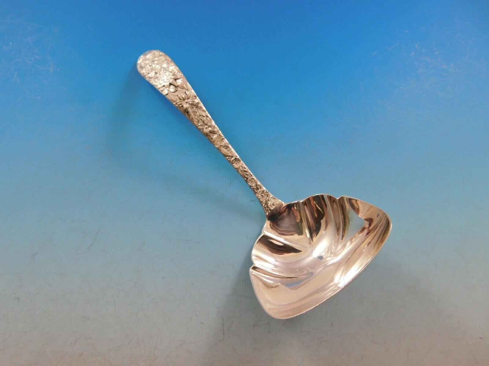 Southern Rose by Manchester repousse Sterling Silver flatware set - 35 pieces. This set includes:

8 Knives w/ French beveled blade, 8 3/4
