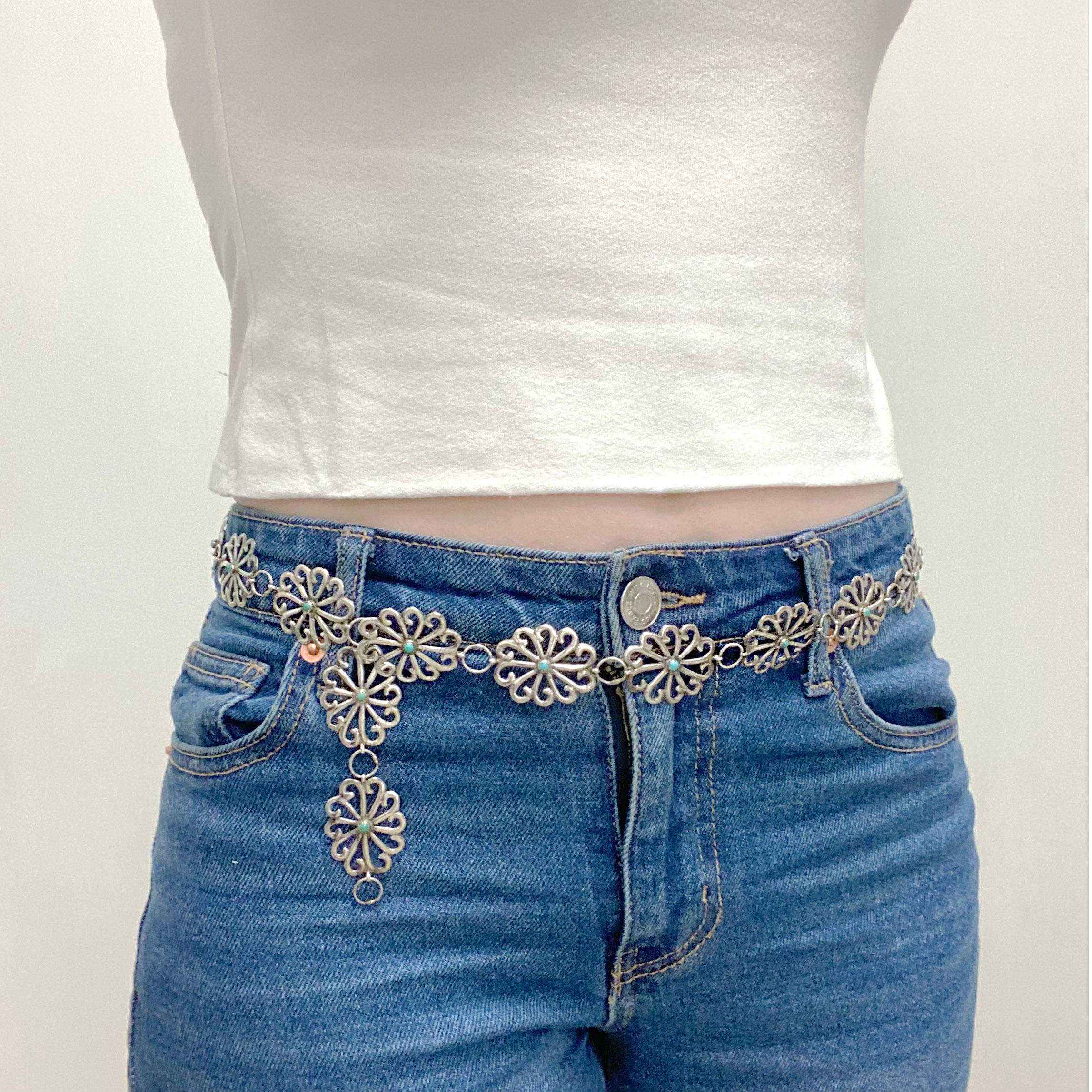 The Indian tribe of Zuni is known for their fabulous silver work! It is all hand fabricated and handmade. This glorious belt looks great with a dress or a can rock jeans or jean shorts! The length is perfect for anyone a size XS, S, or M. Each