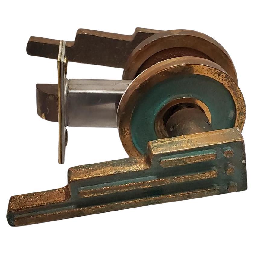 Southwest Door Knobs Solid Brass Green Patina Gold Accent Manner Of Pepe Mendoza