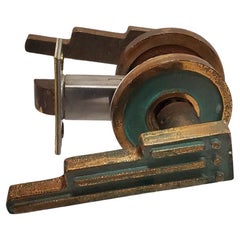 Boutons de porte du sud-ouest Laiton massif Patine verte Accent or Manière de Pepe Mendoza