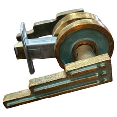 Boutons de porte du sud-ouest Laiton massif Patine verte Accent or Manière de Pepe Mendoza