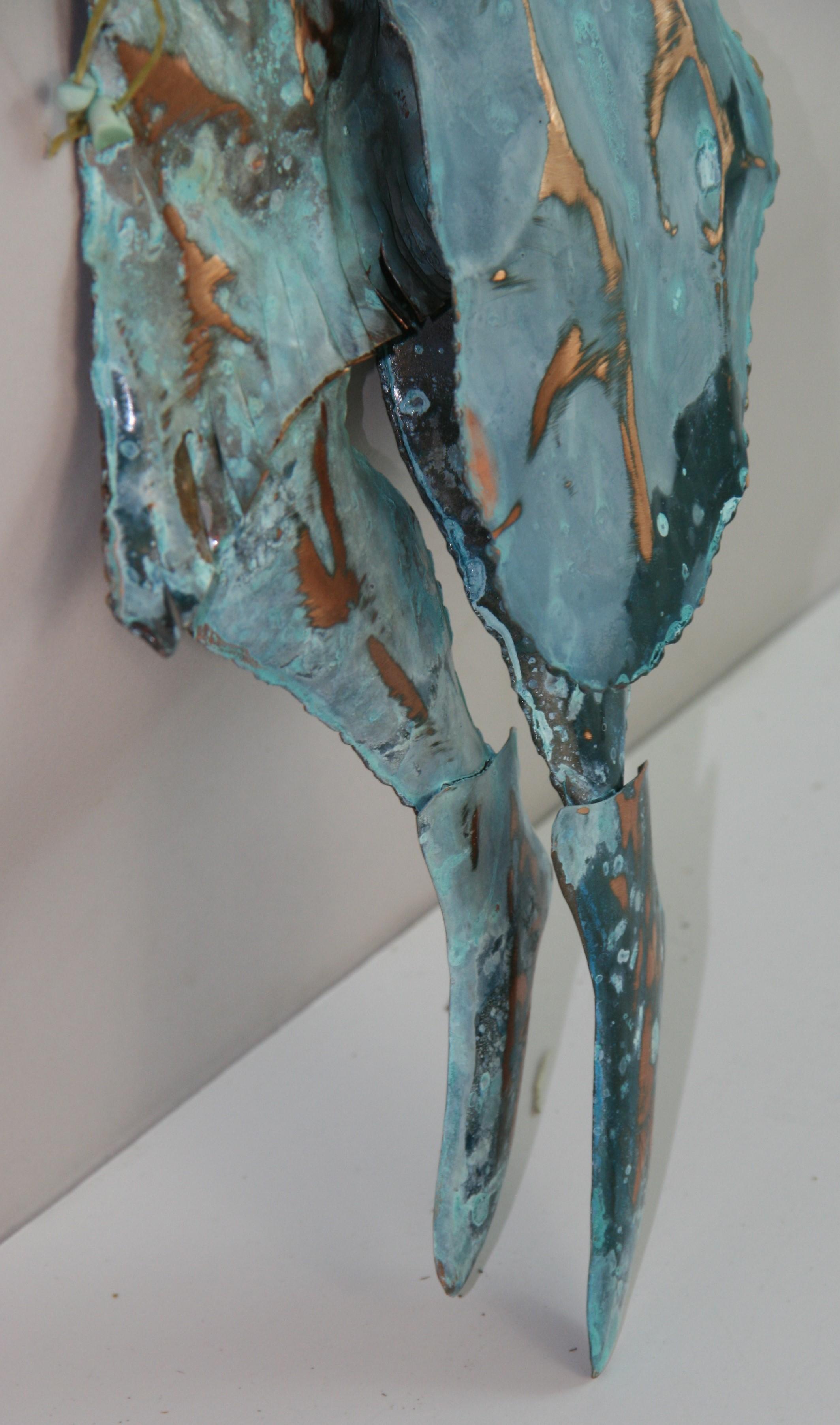 SouthWest Indian Tribal Medicine Man  Copper  Art  Wall Sculpture For Sale 3
