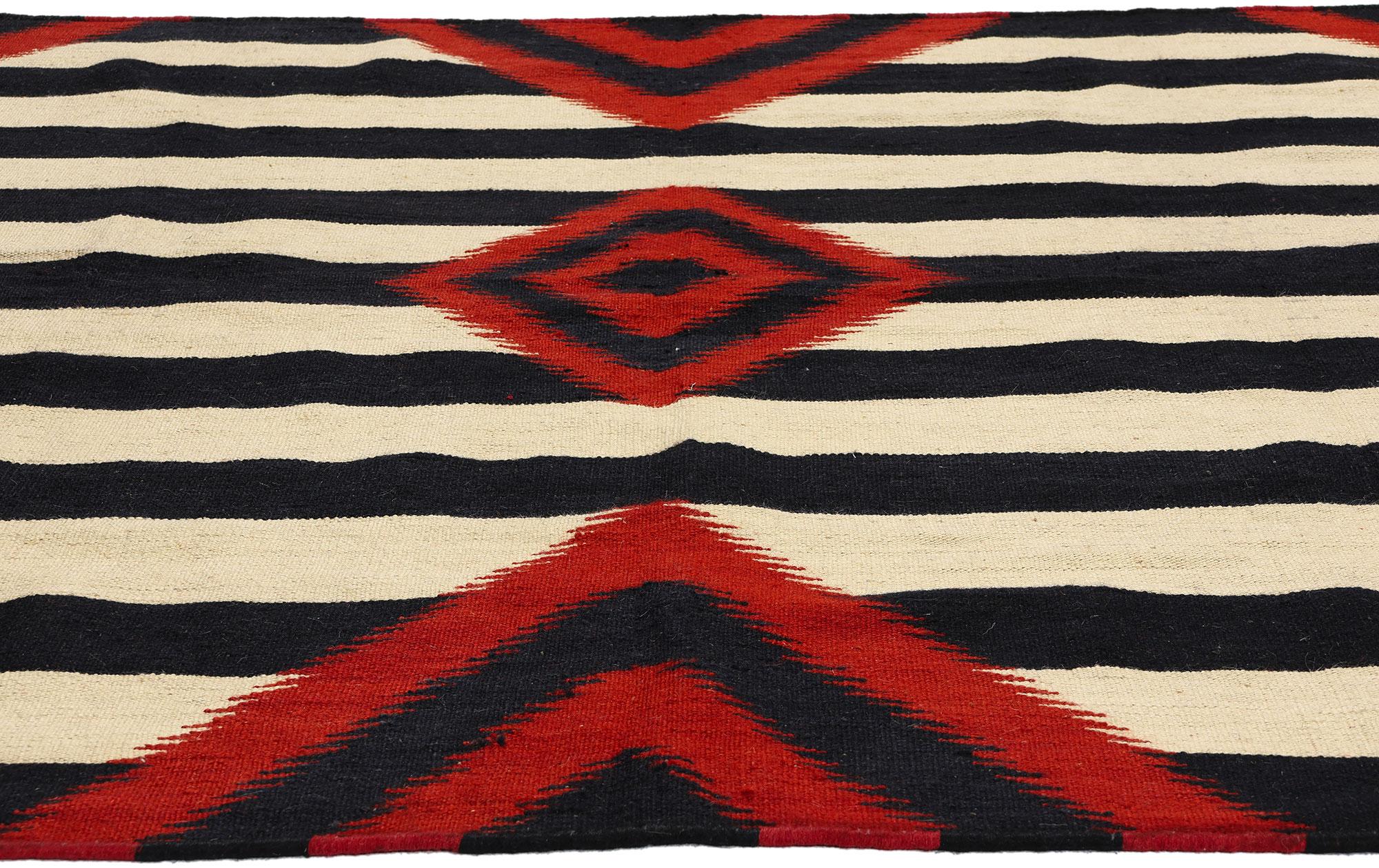 Alfombra contemporánea de tejido plano estilo navajo del suroeste del desierto de Santa Fe Navajo en venta