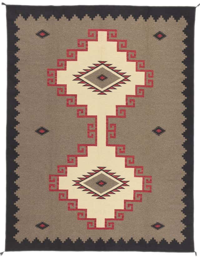 Contemporary Santa Fe Southwest Modern Chief Blanket Navajo-Style Rug ...