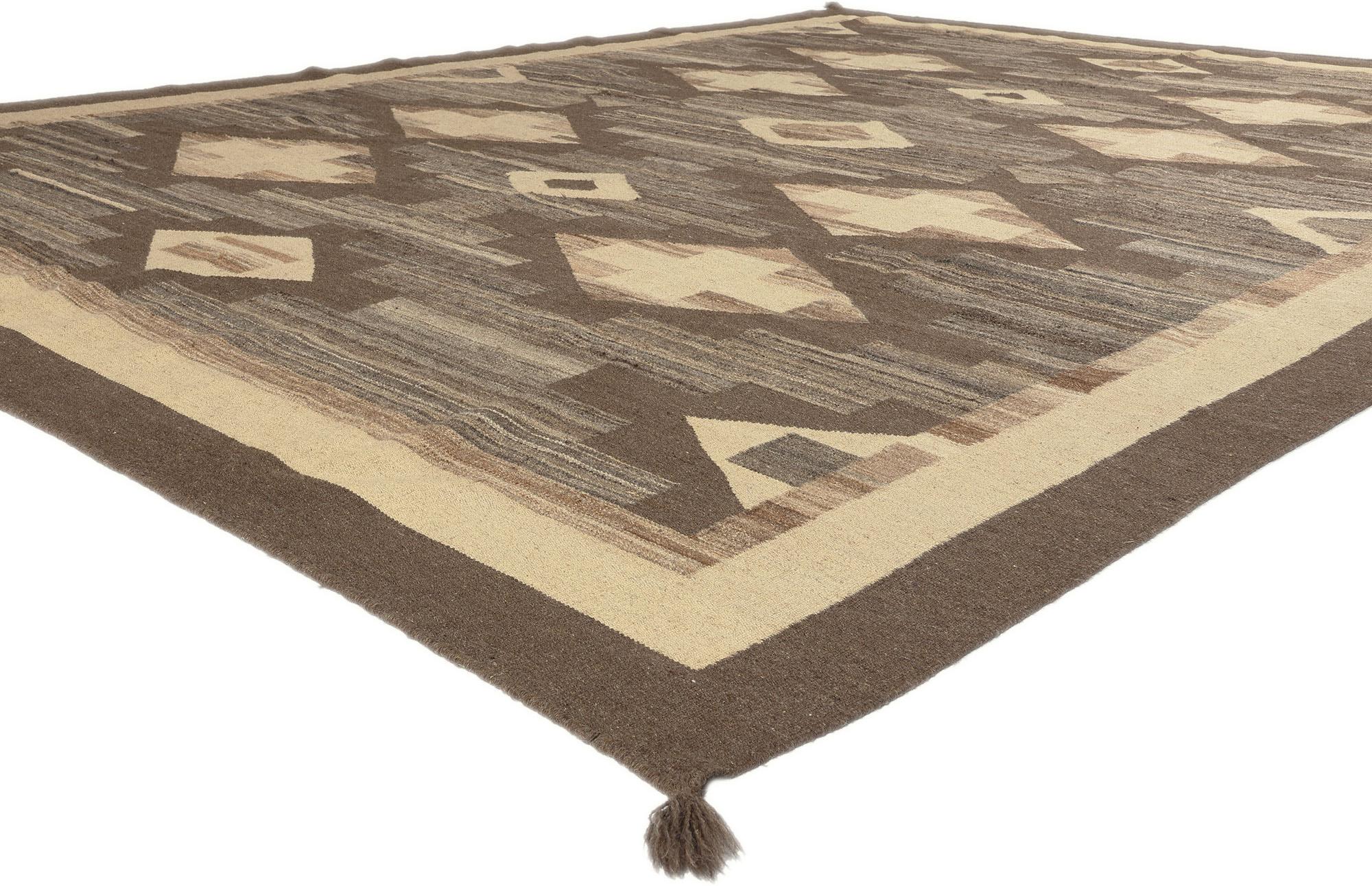 81034 Southwest Modern Ganado Navajo-Style Rug, 09'02 x 12'00. Immerse nearly any space in the allure of Southwest Modern aesthetics with this Southwest Modern Ganado Navajo-style rug. A handwoven masterpiece influenced by the spirit of Contemporary