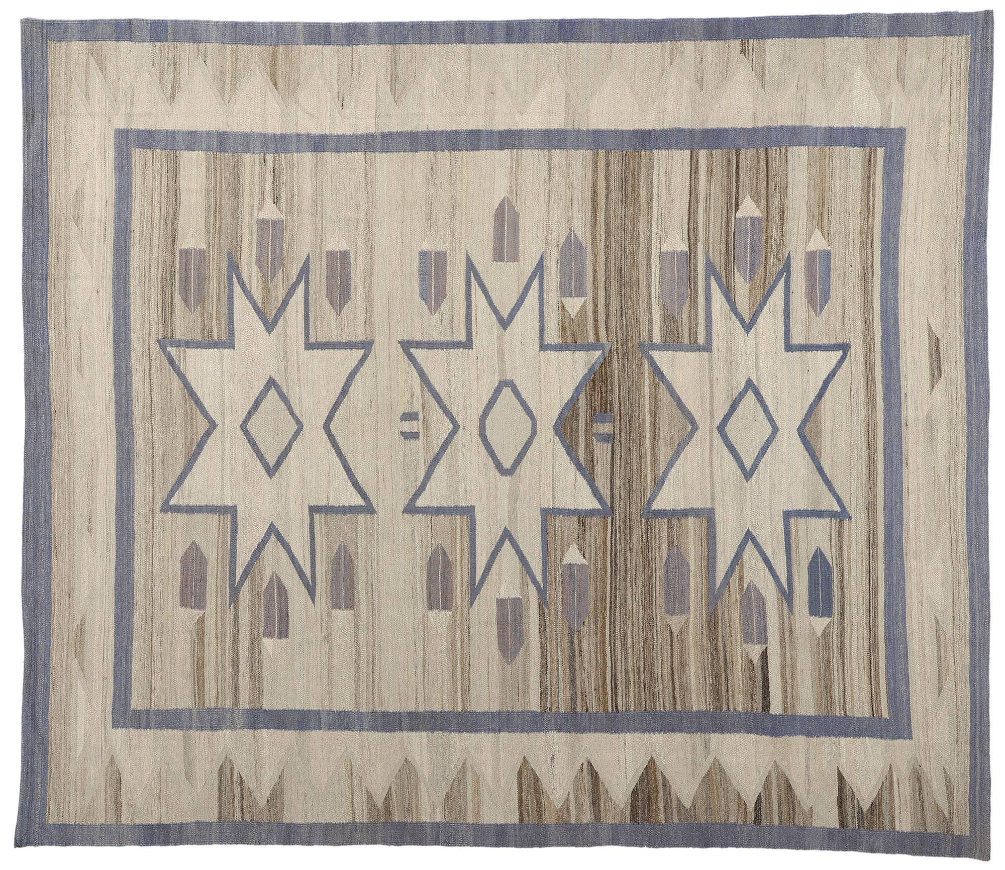 Southwest Modern Navajo-Style Rug, Desert Chic Meets Minimalist Japandi For Sale 2