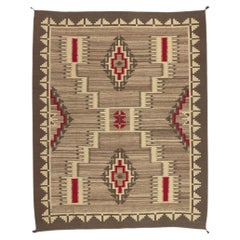 Vintage Contemporary Santa Fe Southwest Modern Navajo-Style Rug with Storm Pattern