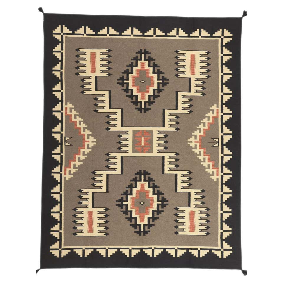 Contemporary Santa Fe Southwest Modern Navajo-Style Rug with Storm ...
