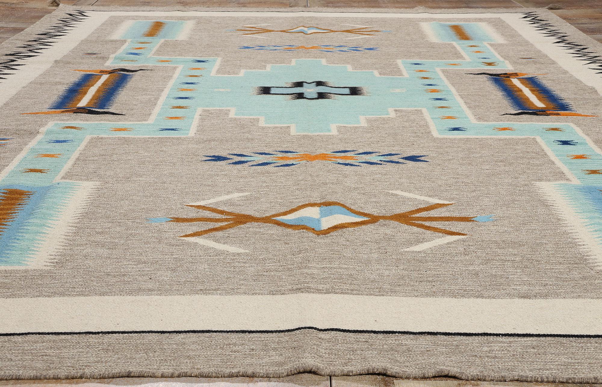 Southwest Modern Navajo-Style Storm Pattern Rug Contemporary Santa Fe For Sale 2