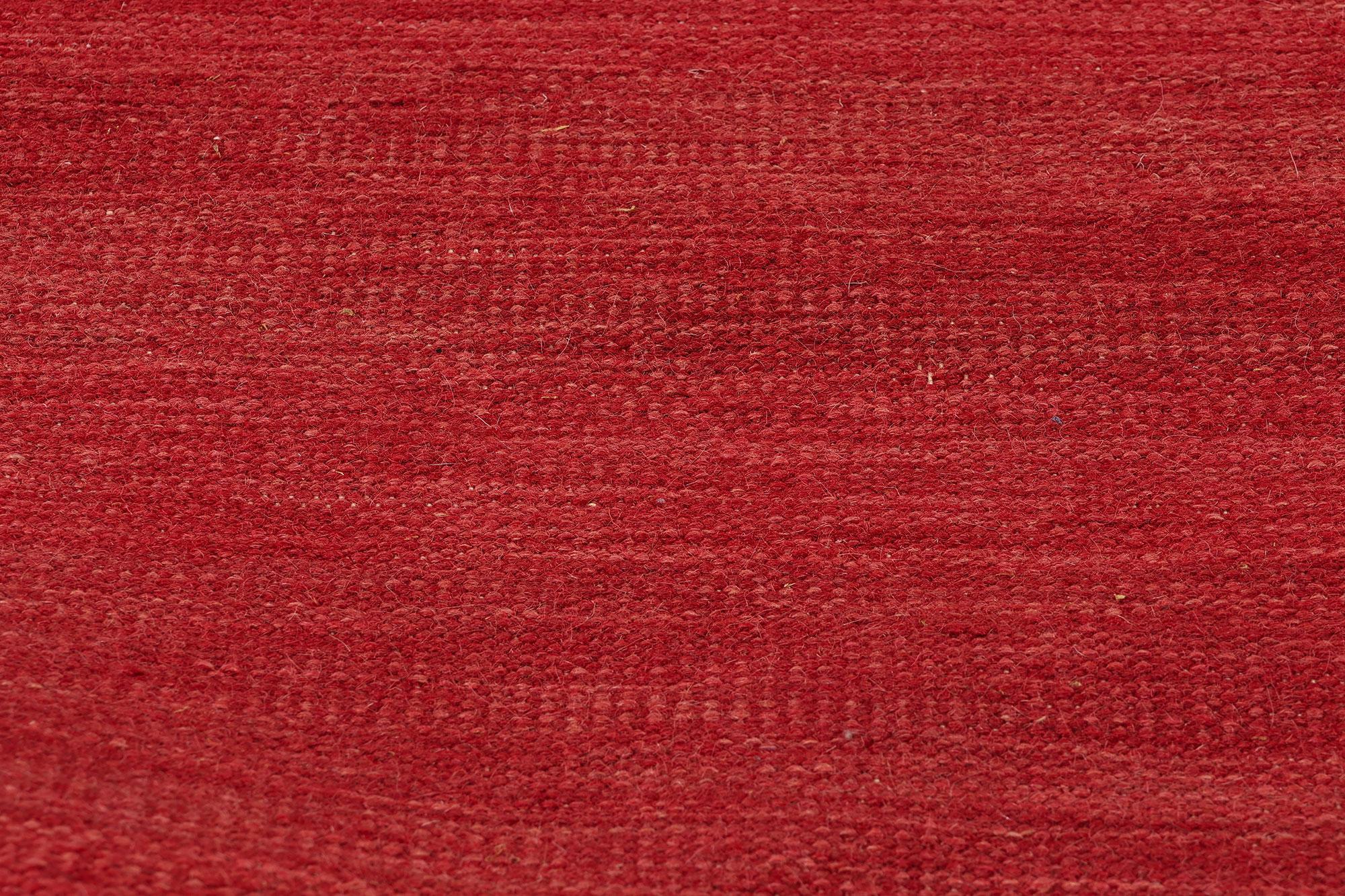 Wool Contemporary Santa Fe Southwest Modern Red Ganado Navajo-Style Rug  For Sale