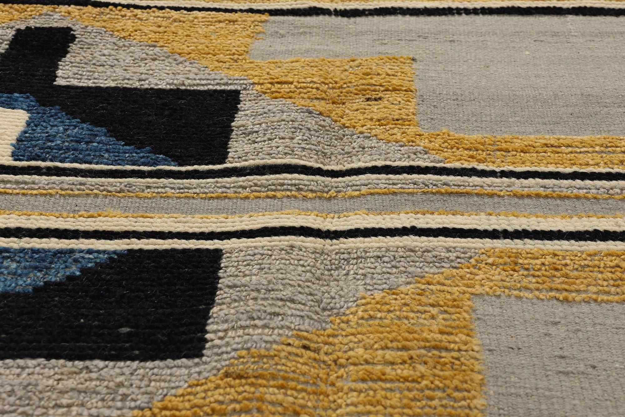 Southwest Moroccan High-Low Modern Rug, Navajo Meets Contemporary Santa Fe In New Condition For Sale In Dallas, TX