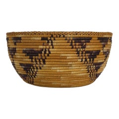 Southwest Native American Navajo Geometrical Woven Basket C1910