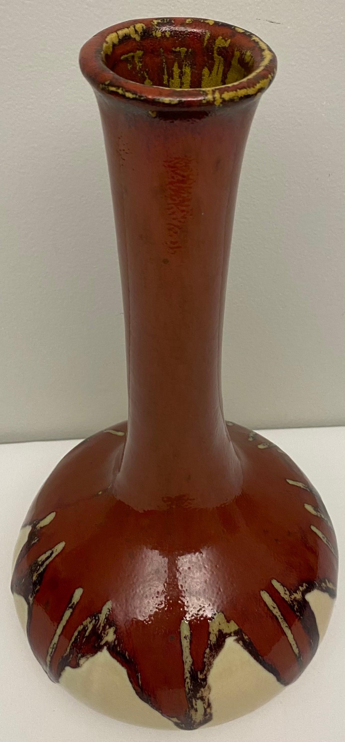 20th Century Southwest Native American Style Ceramic Flower Vase For Sale